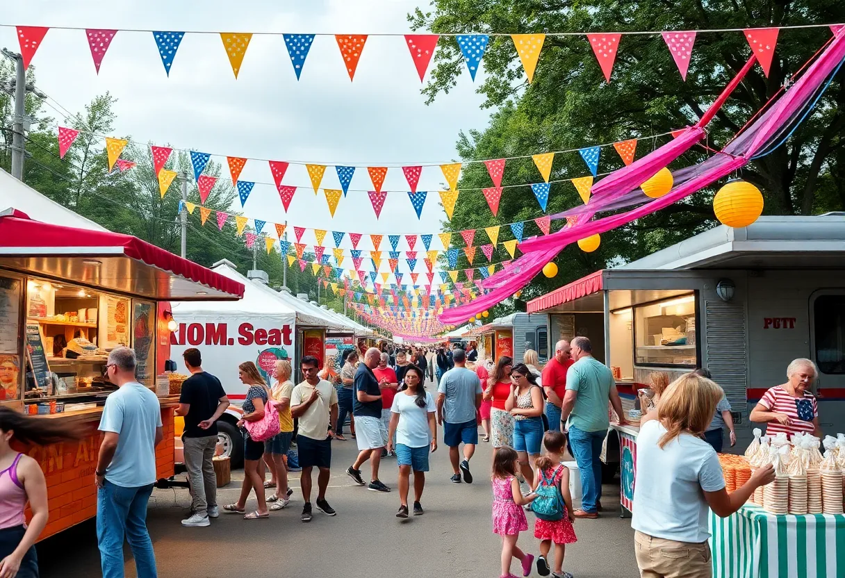 Families enjoying outdoor events at Aiken during the weekend.