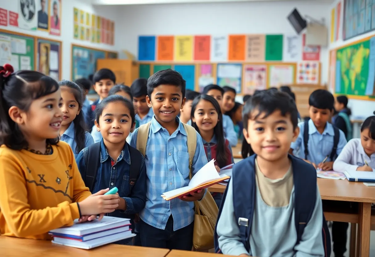 Aiken Outreach supports high school students in a classroom setting.