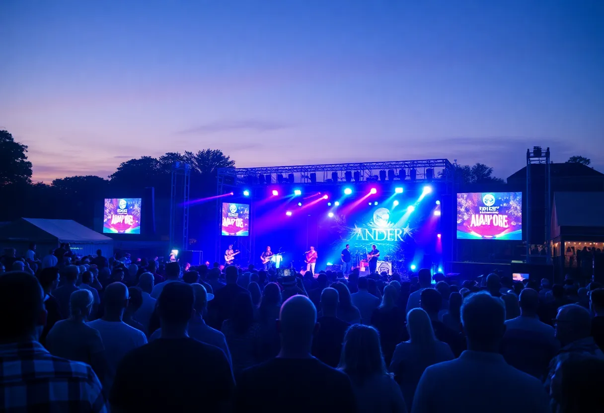Outdoor concert during Amp the Alley series in Aiken