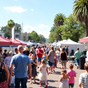 Families enjoying a community event in Augusta