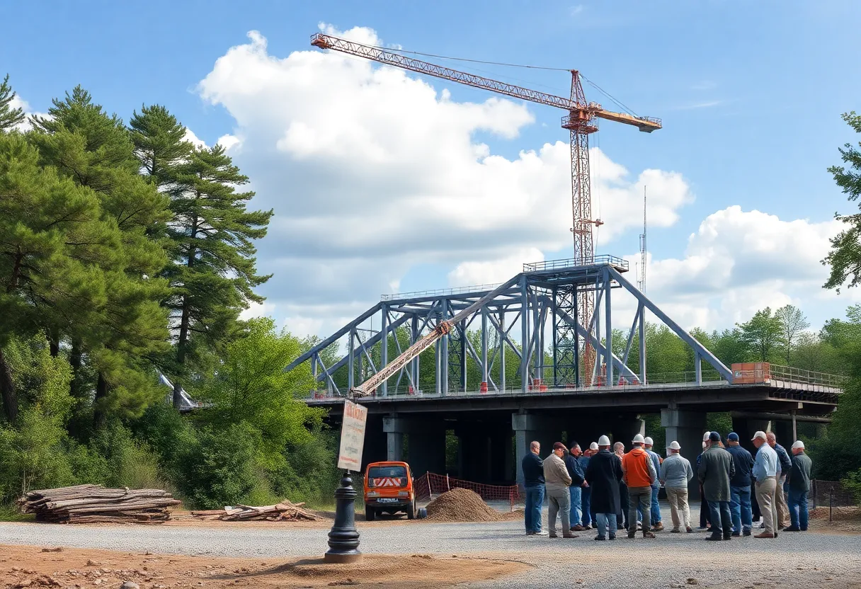 Construction of the new Fairfield Street Bridge in Aiken