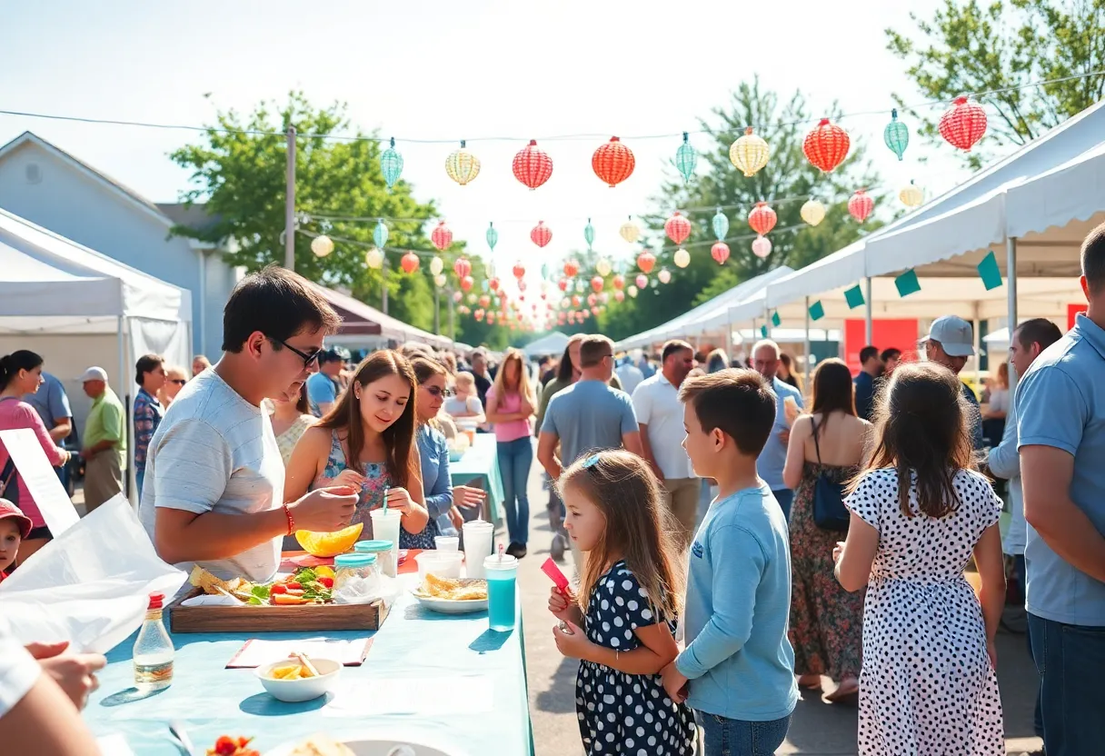 Families enjoying activities at community events in Aiken