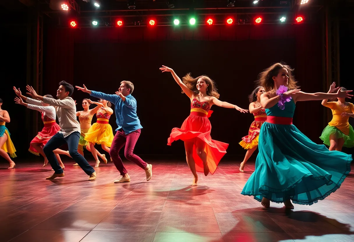 SHARP Dance performing on stage at the Etherredge Center