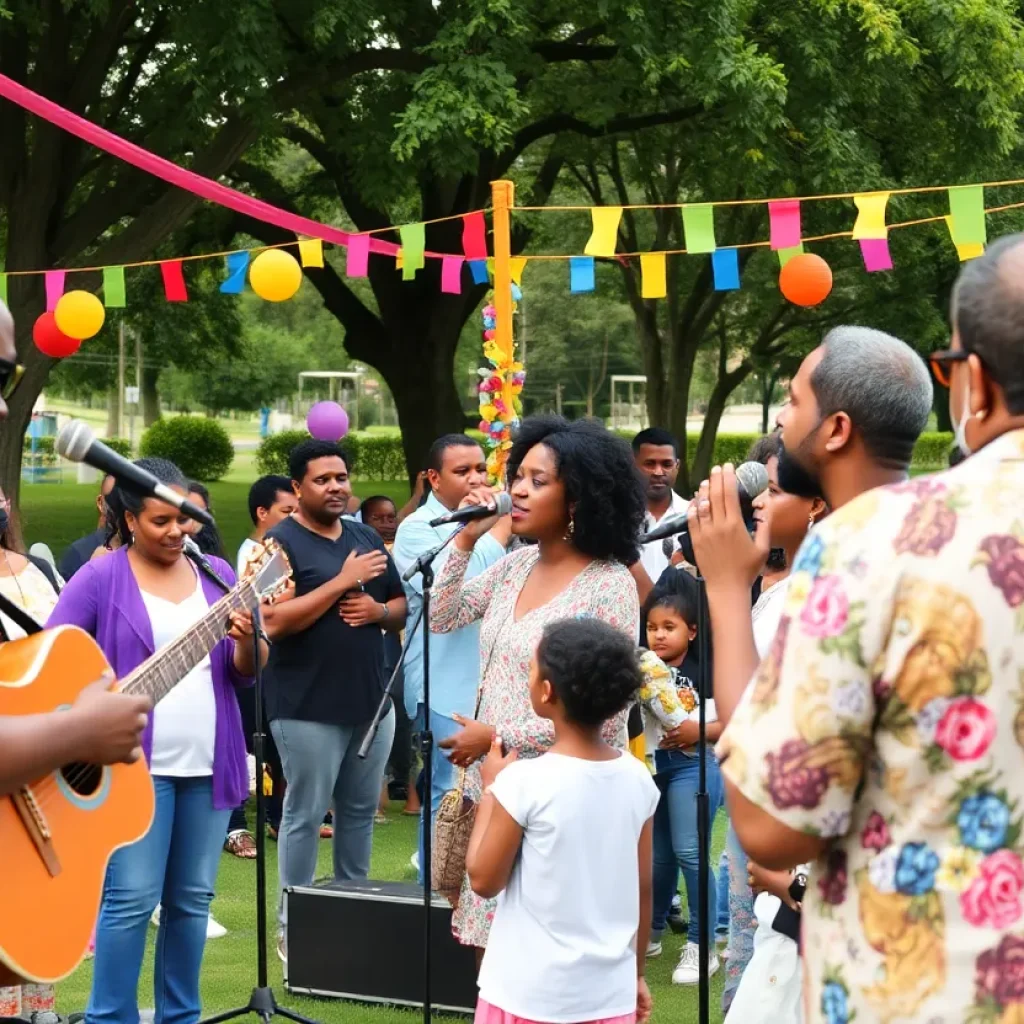 Community members celebrating at Shoutfest Aiken with live gospel music