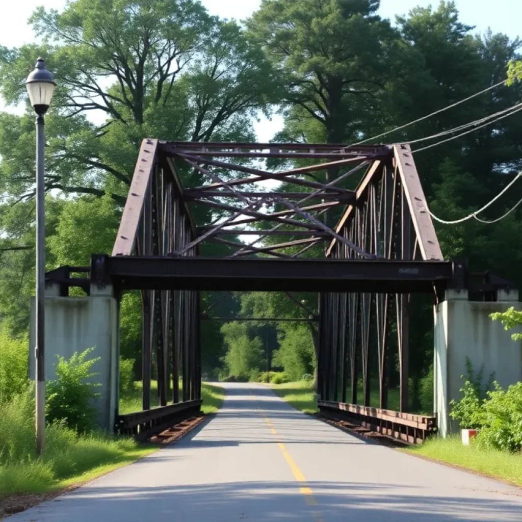 Bridge undergoing repairs on Silver Bluff Road