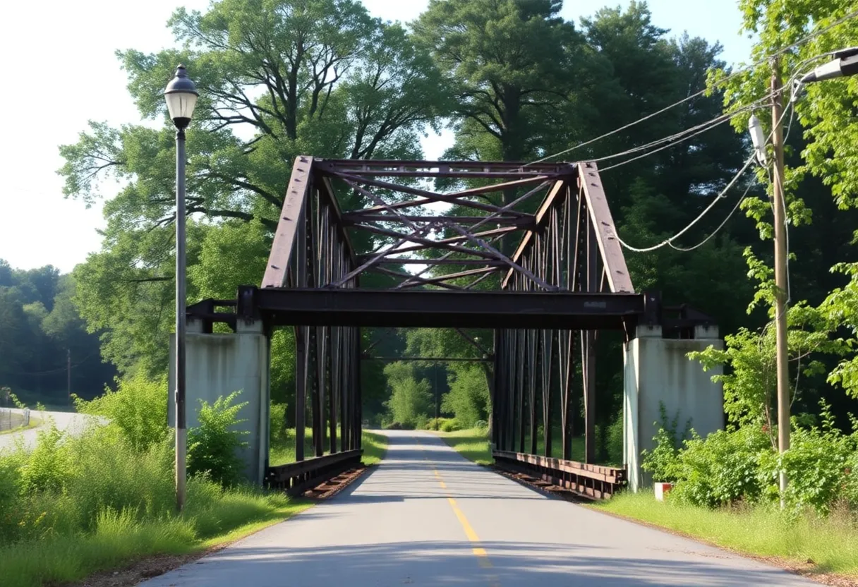 Bridge undergoing repairs on Silver Bluff Road