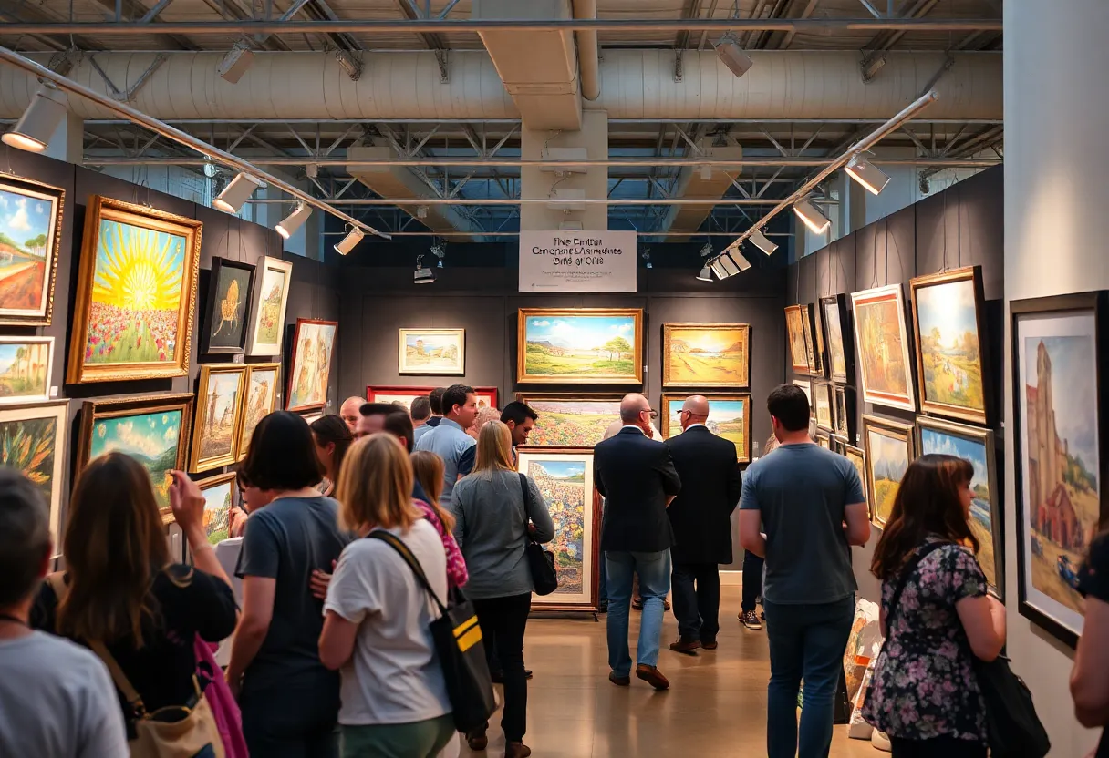 Art display at the Aiken Artist Guild Show