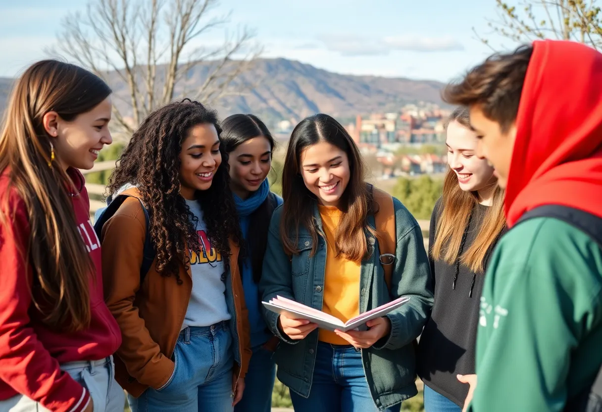 Students participating in a leadership program