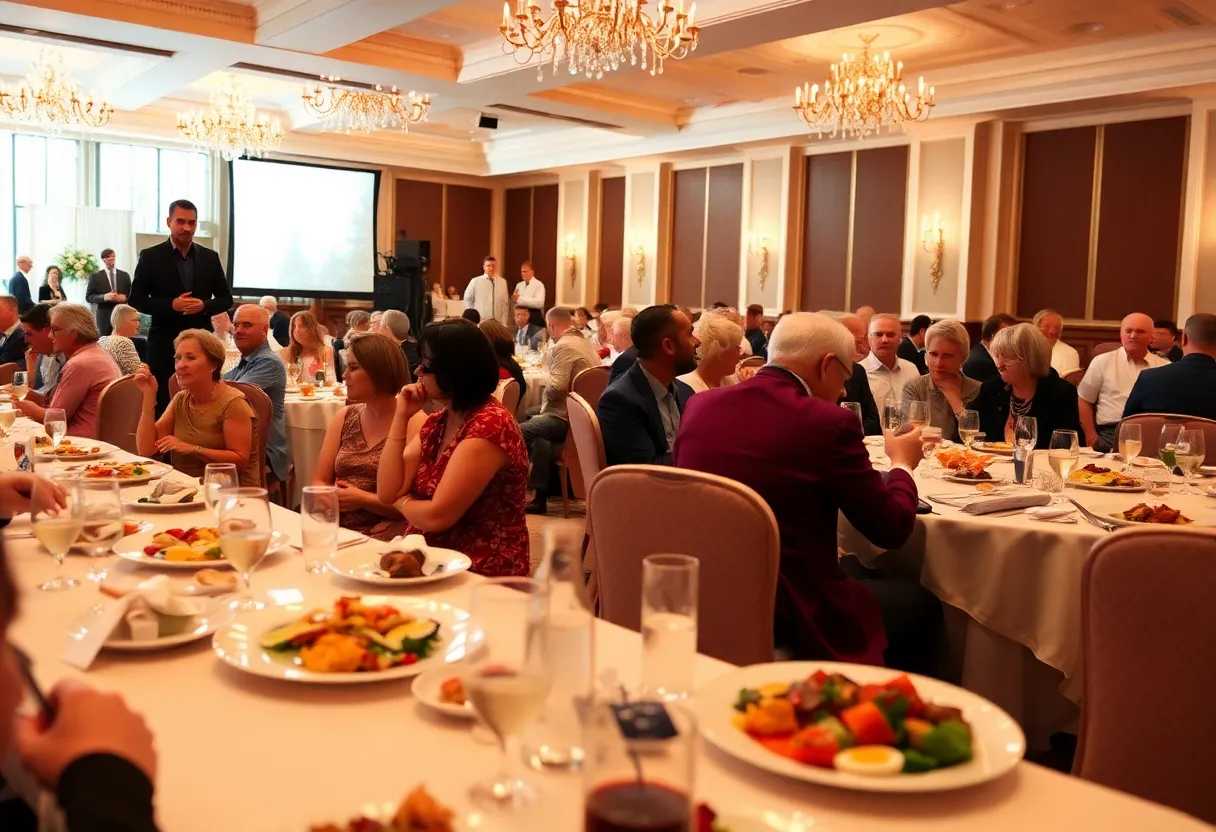 Guests enjoying a fundraiser banquet at the Aiken Senior and Youth Center