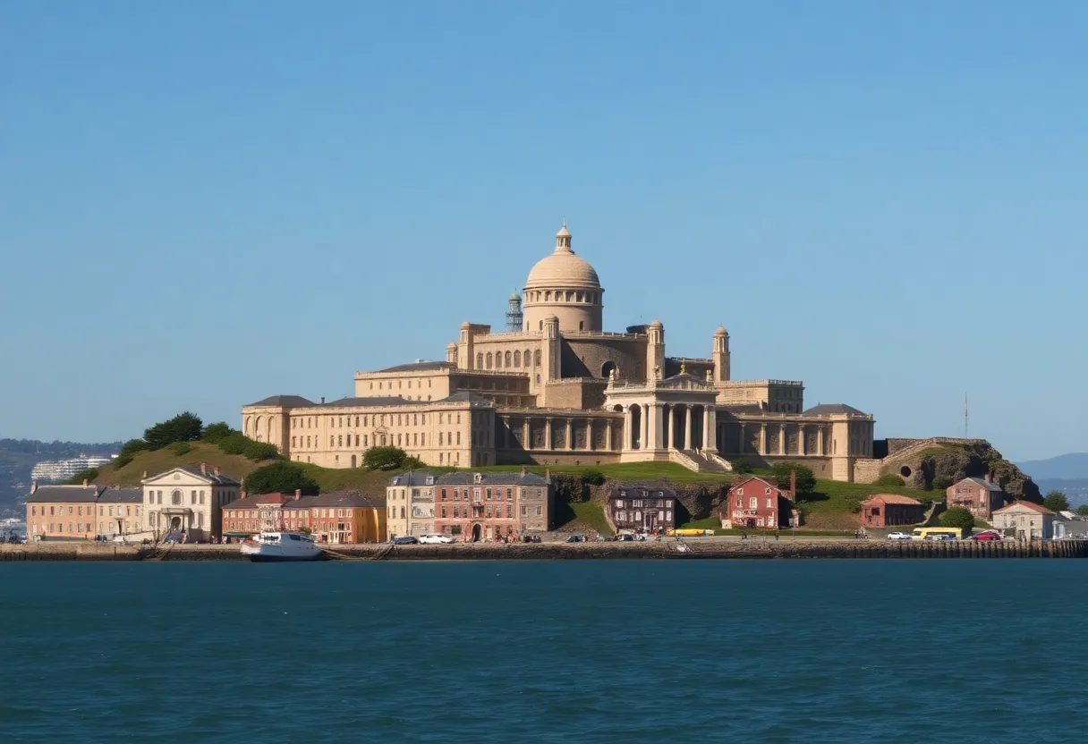 The historic Alcatraz Federal Prison on Alcatraz Island
