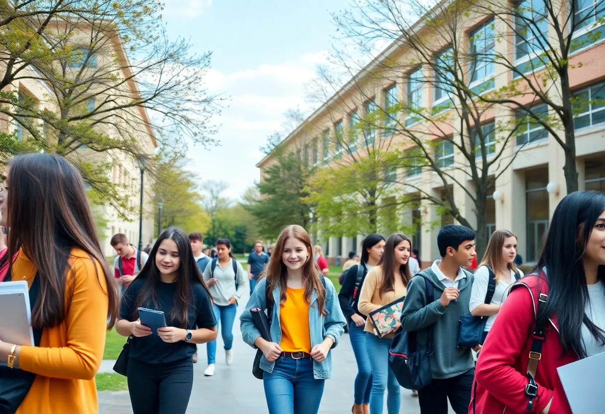 Students at a private high school engaging in classroom and extracurricular activities.