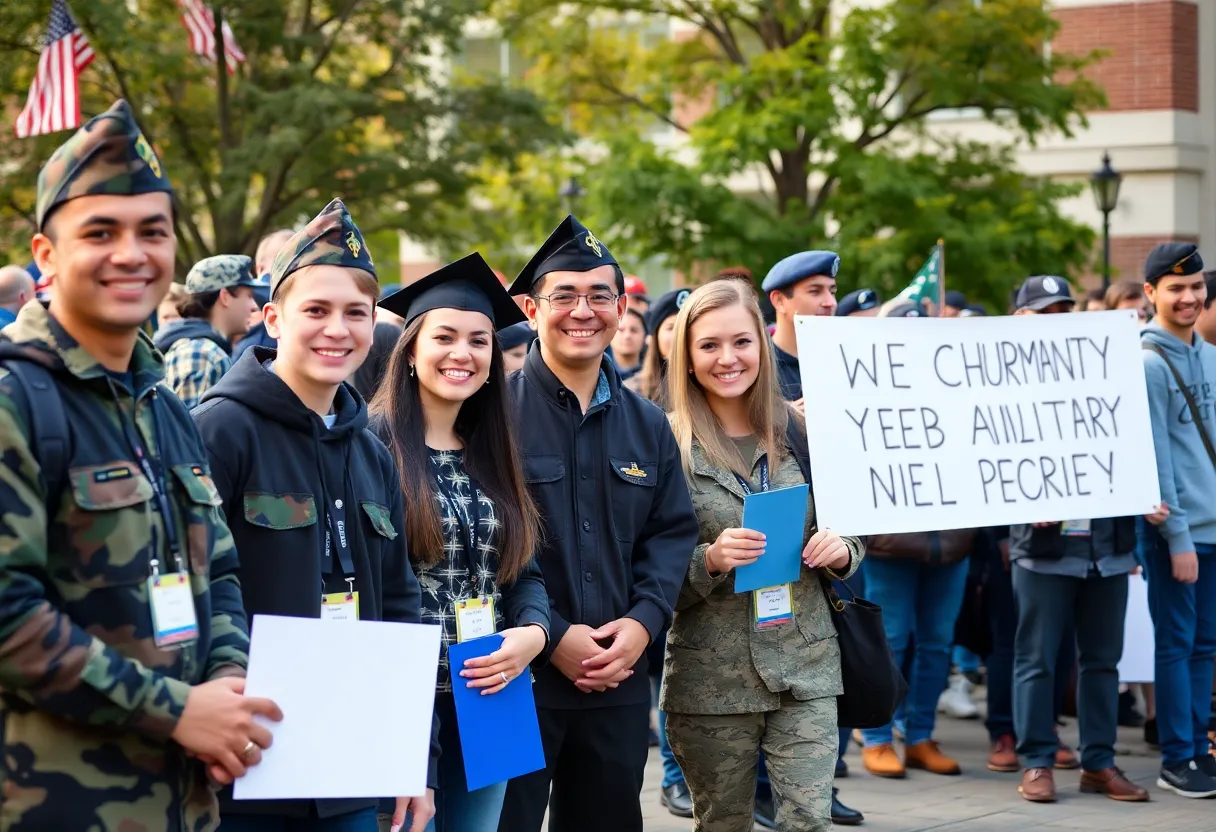 Community event at Augusta University supporting military students.