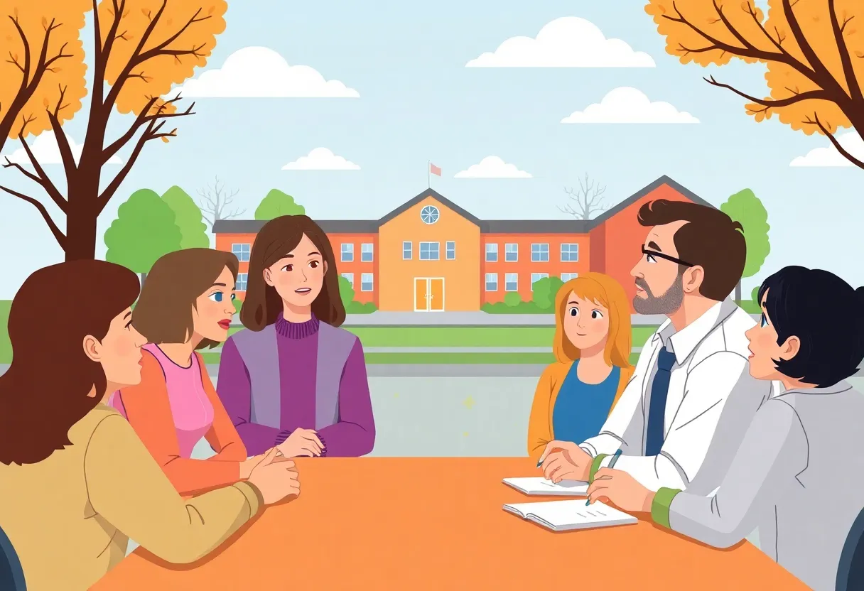 Residents expressing concerns during a community meeting