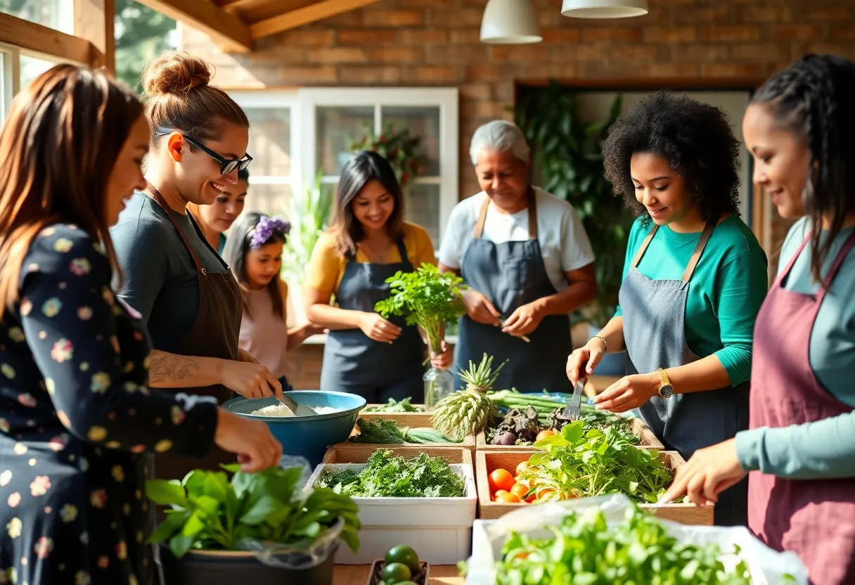 Community members participating in activities promoting mental health recovery.