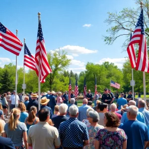 Community members gathered at a Memorial Day ceremony in Aiken County