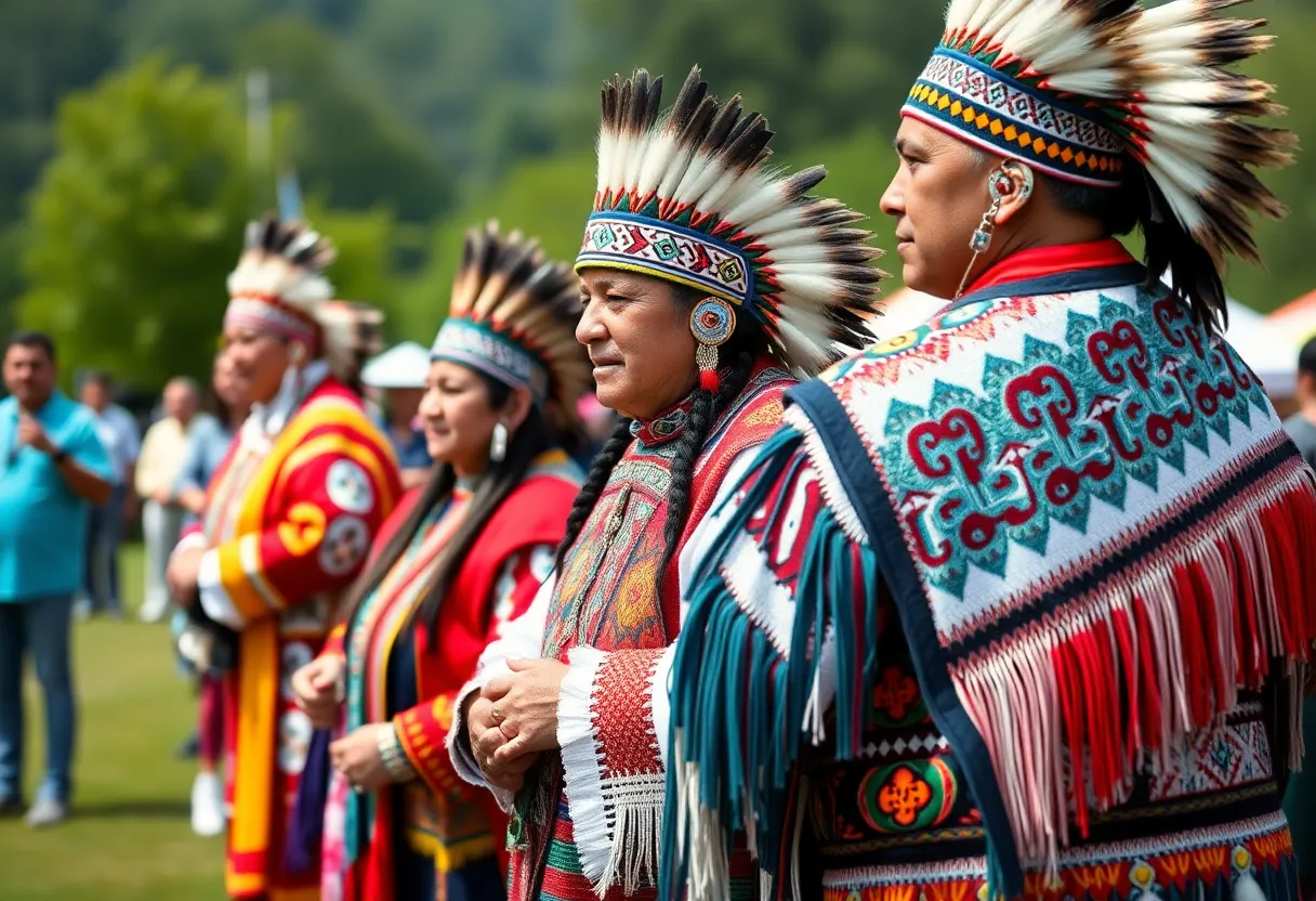 A vibrant Pow Wow celebrating Native American culture