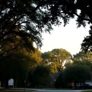 A quiet neighborhood scene in Aiken County, SC.