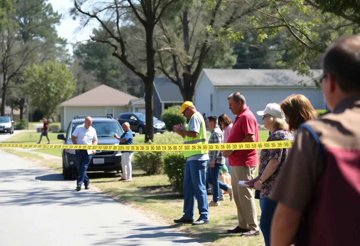 Community members searching for a missing woman in Augusta, Georgia