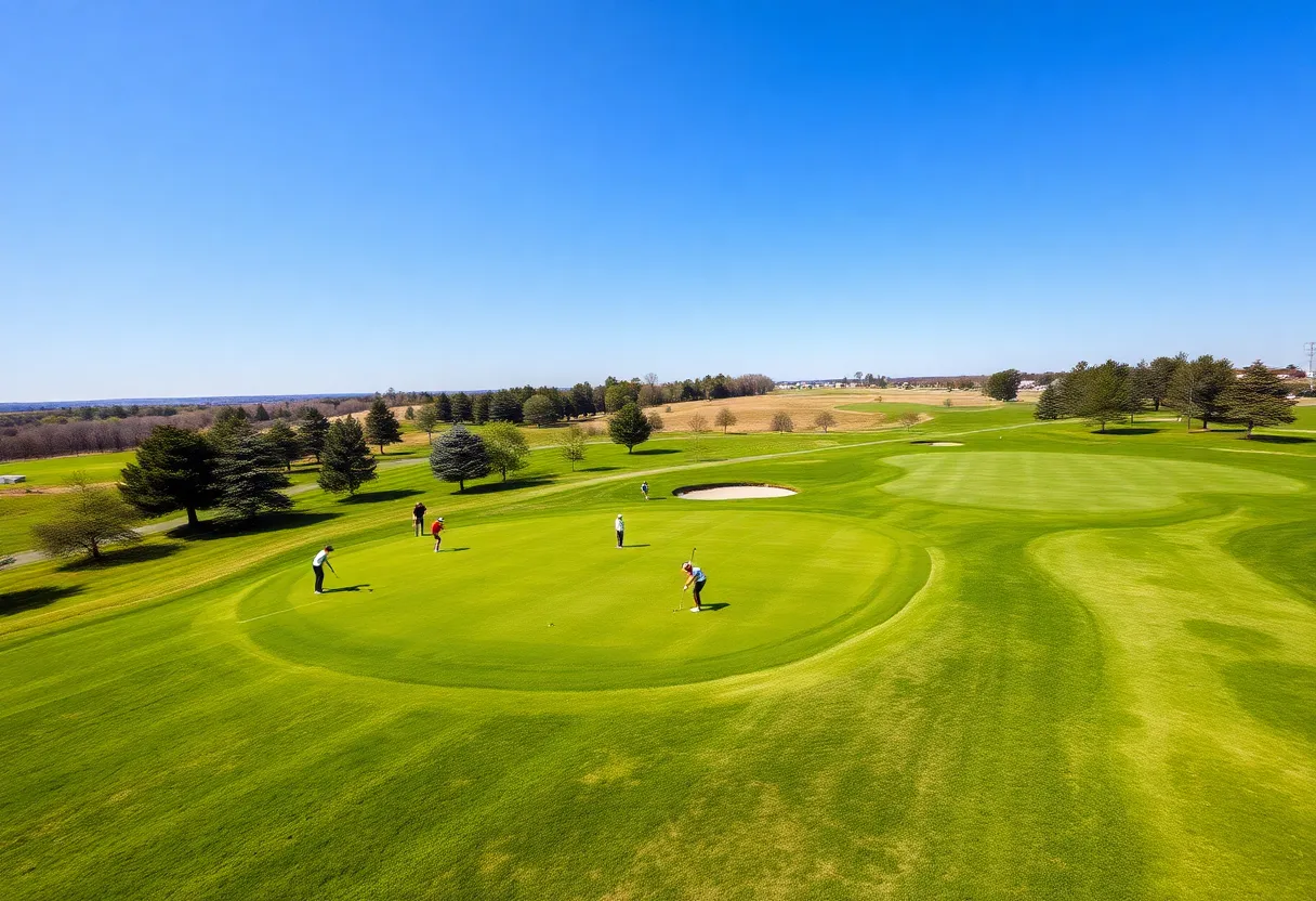 Golfers at the Southern Cross High School Golf Tournament
