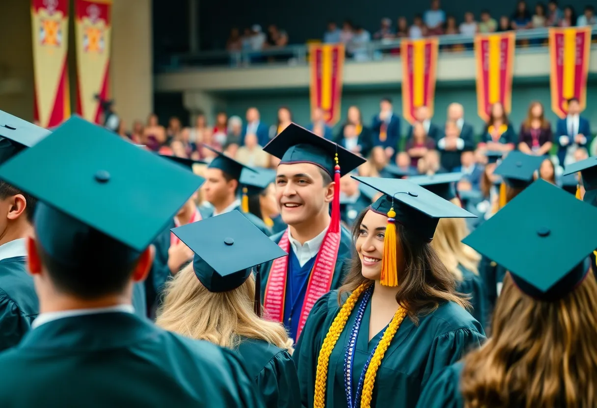 Graduates celebrating at the USCA Commencement Ceremony