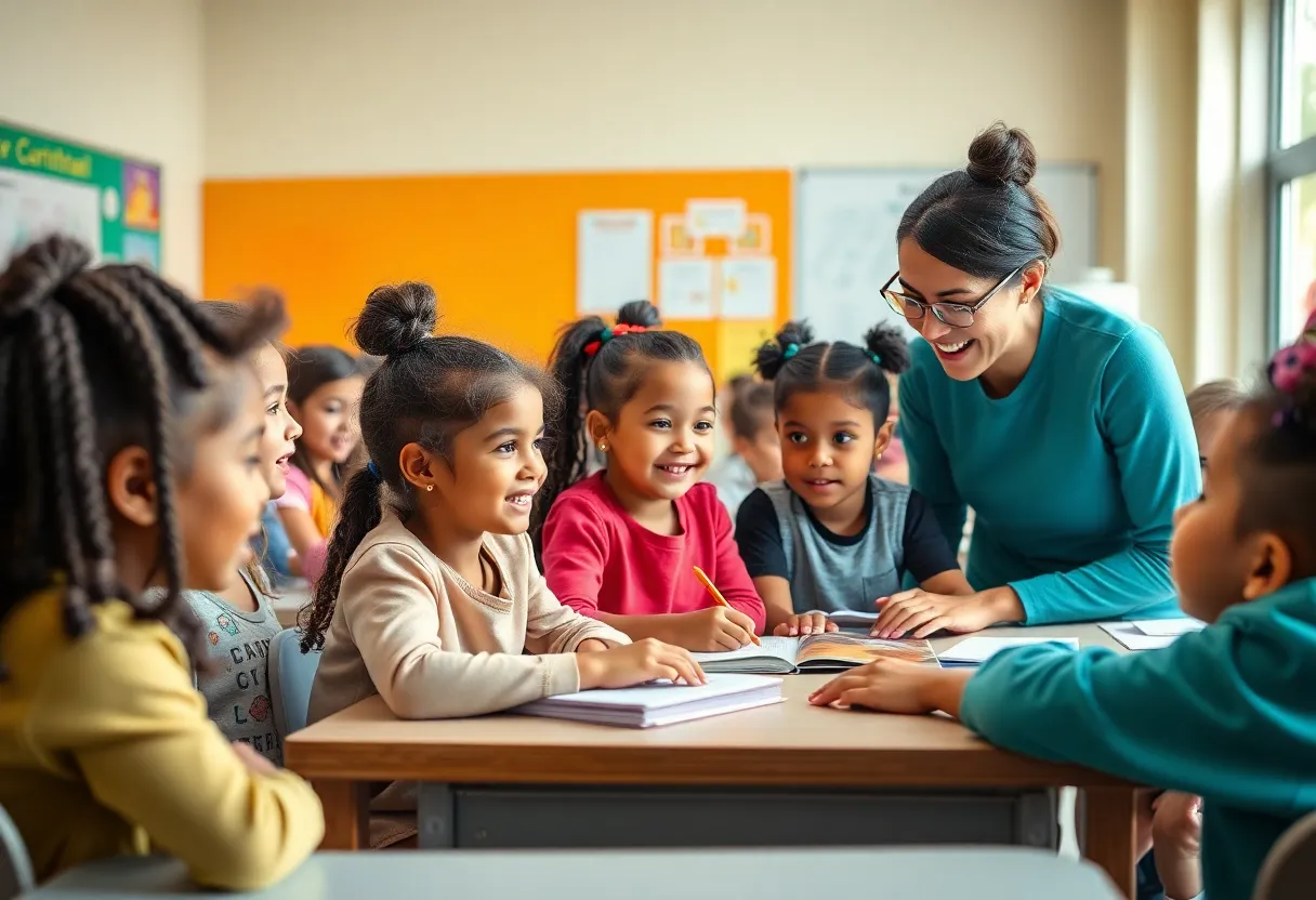 Diverse students learning in a classroom at Aiken County Schools