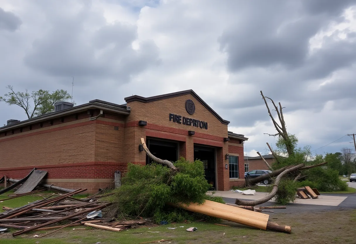 EF1 tornado damage in Langley, Aiken County