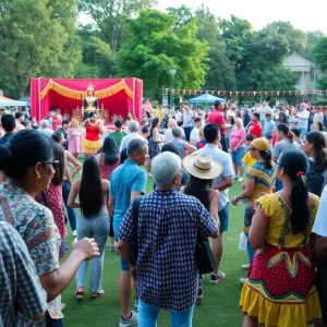 Families celebrating Juneteenth in Aiken, SC with music and cultural activities.