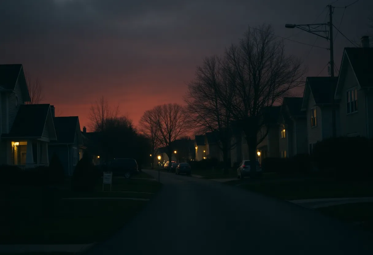Neighborhood scene reflecting concern and safety in political offices