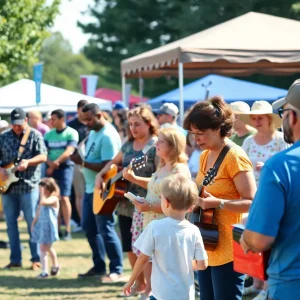 Families and individuals enjoying community events in Aiken