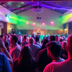 Community members enjoying the Hopelands Concert Series indoors in Aiken