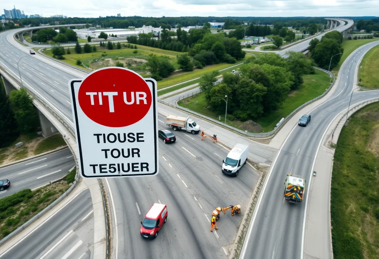 Restoration work on I-20 after overpass collapse