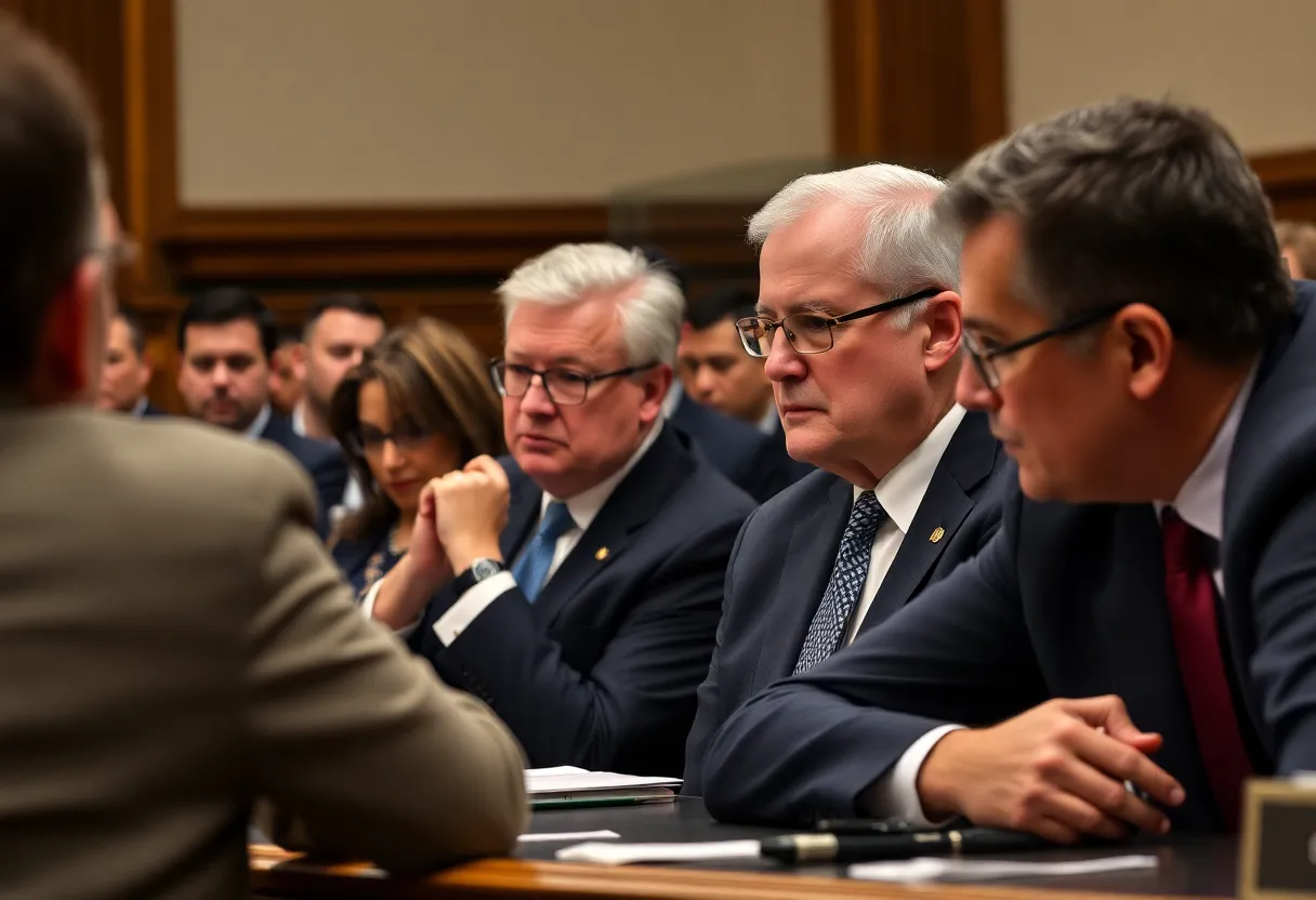 House Republicans and Democratic Governors during a hearing over immigration policies
