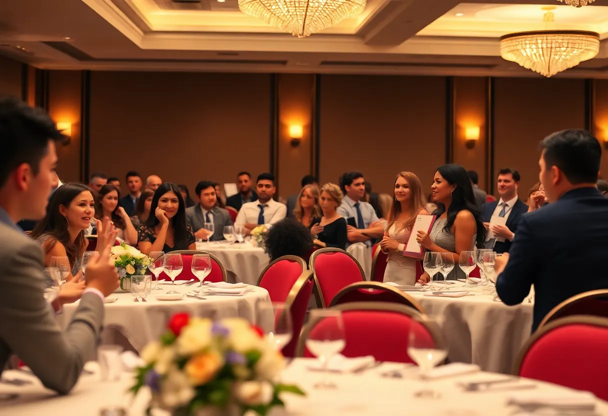 Cadets being honored at the JROTC Banquet in Aiken
