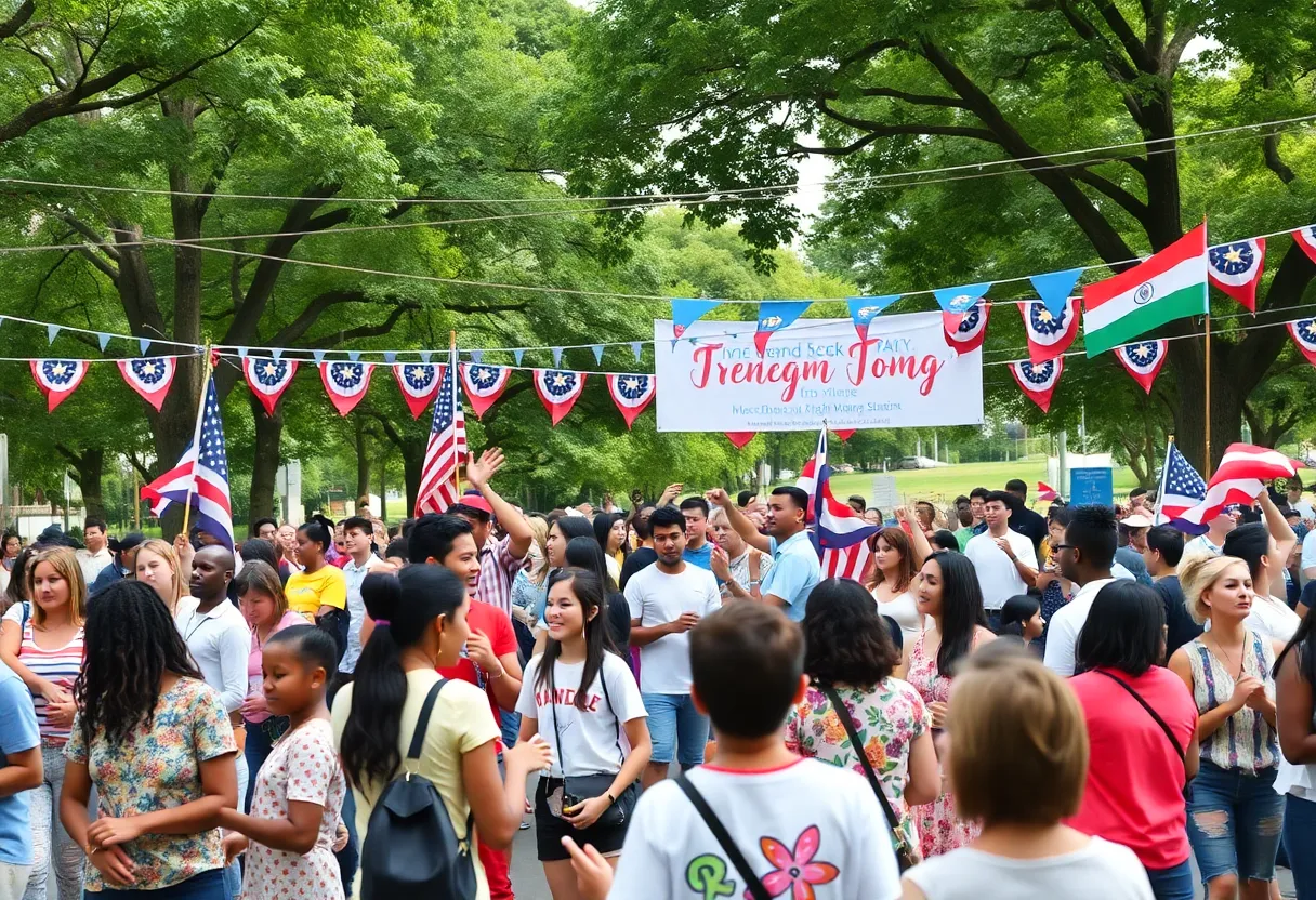 Community celebration of Juneteenth in Aiken with dancing and educational activities