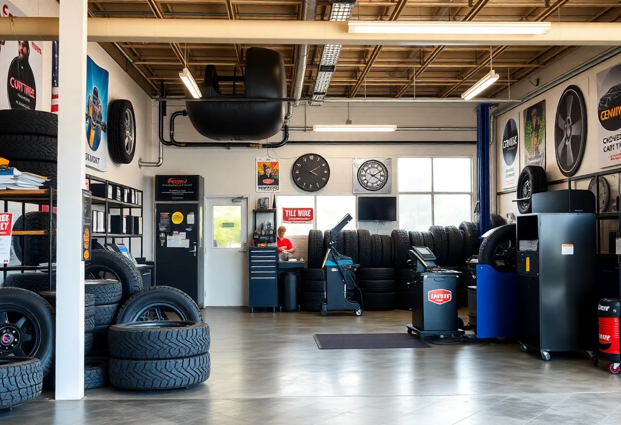 Exterior view of McKinney Tire Service after reopening