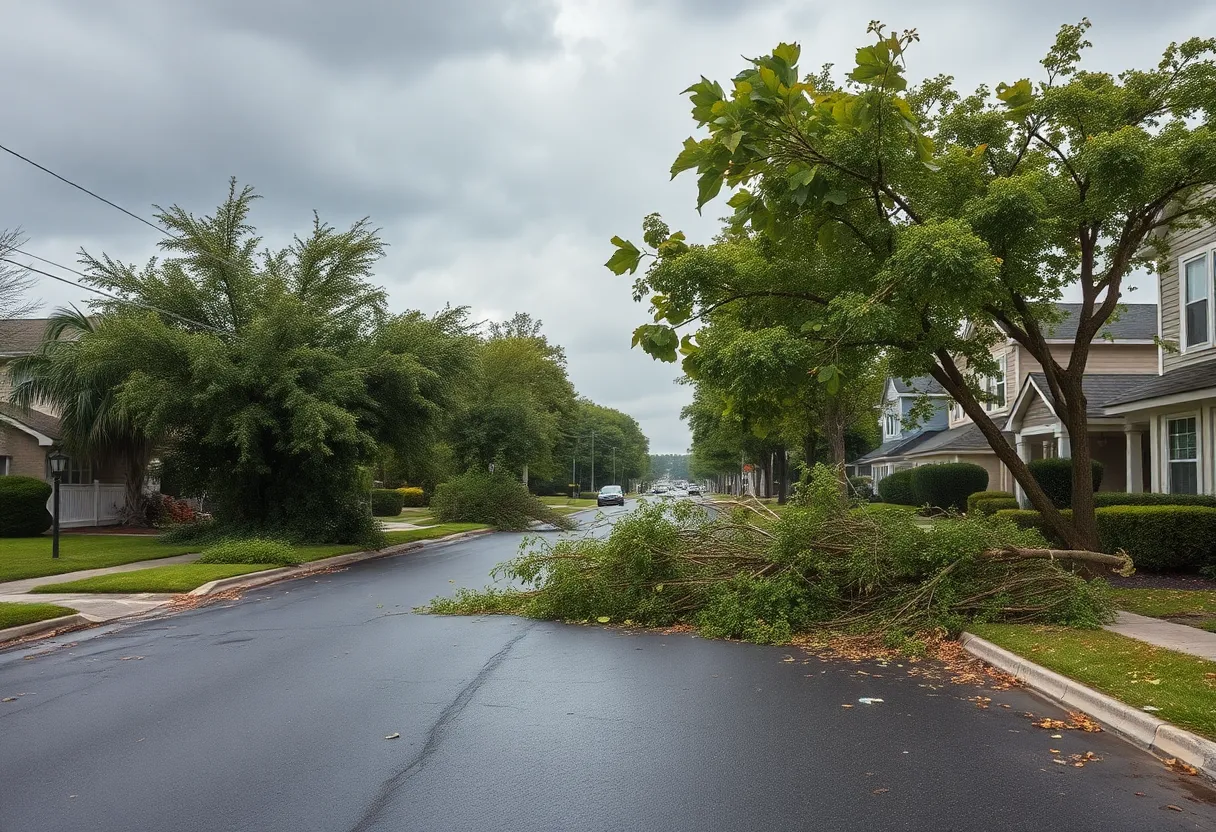 Damage from a severe storm in Central Savannah River Area