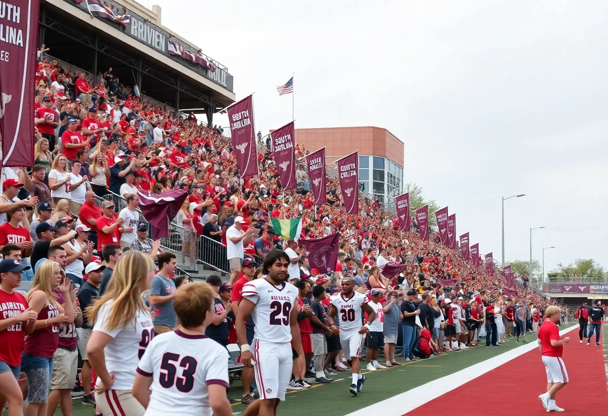 Athletes competing at a South Carolina collegiate sports event.