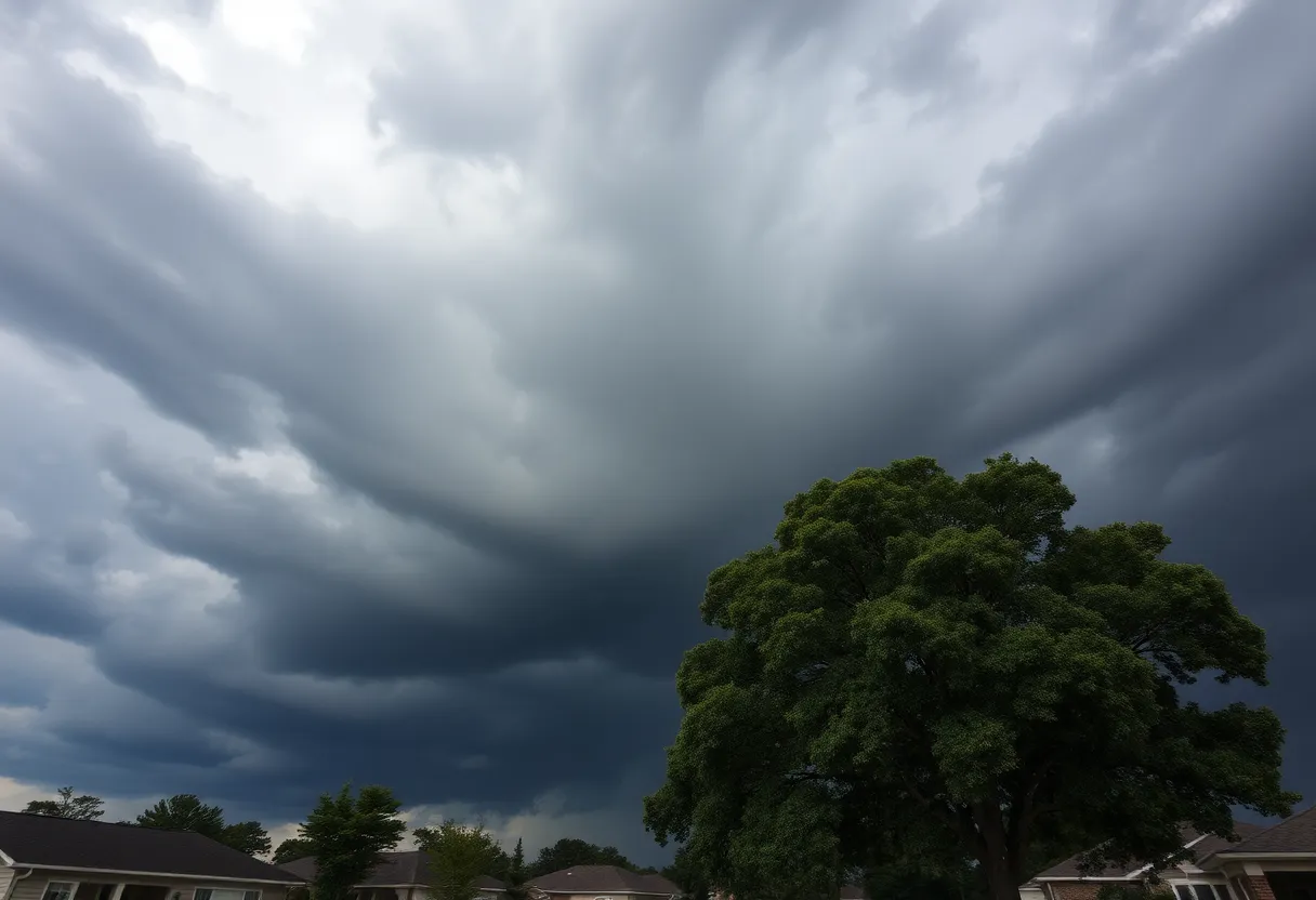 Ominous storm clouds over Aiken SC
