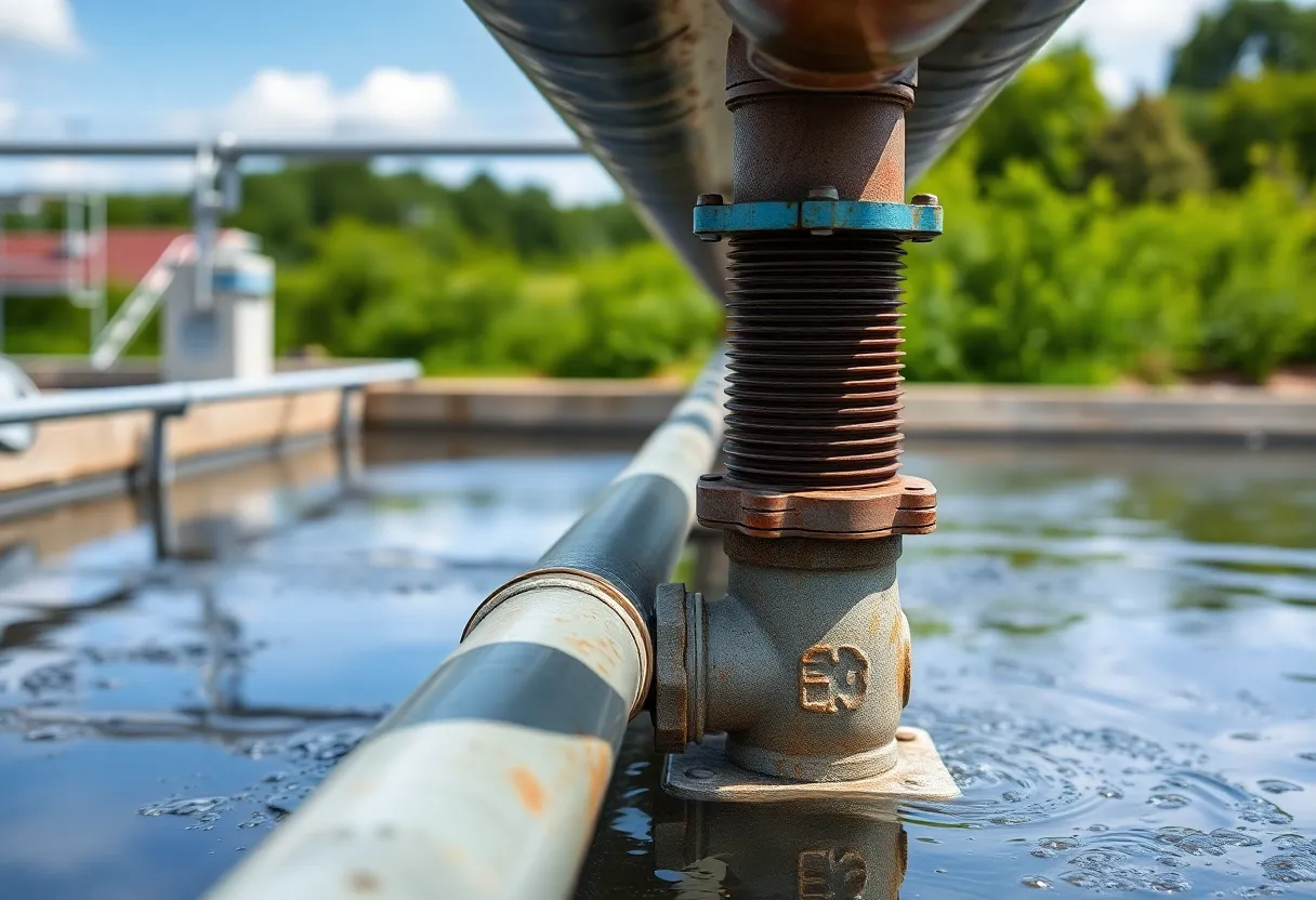 Water treatment facility showcasing pipes and water quality management in Aiken, S.C.