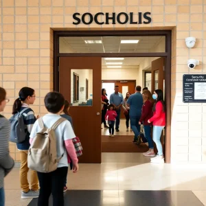 Security enhancements at Aiken County Schools, including vestibules and cameras.