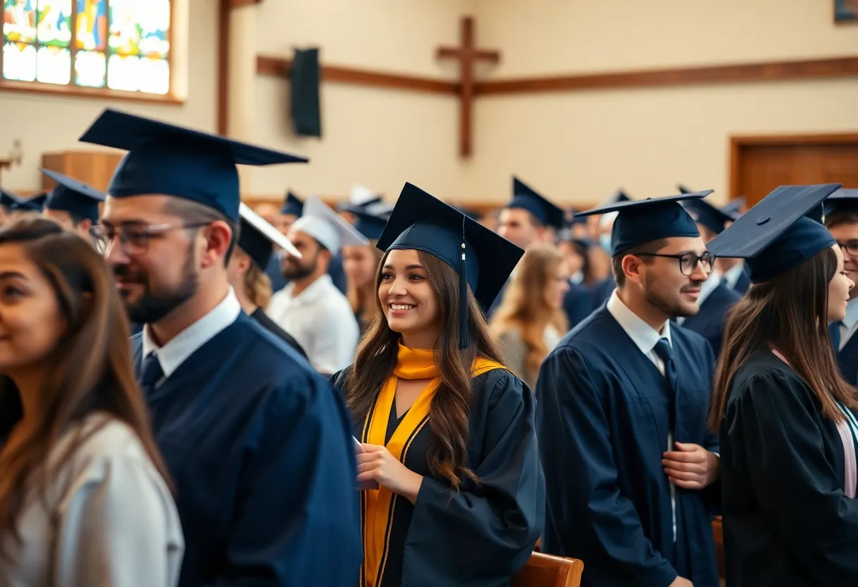 Graduates of the drug court program celebrating at their graduation ceremony.