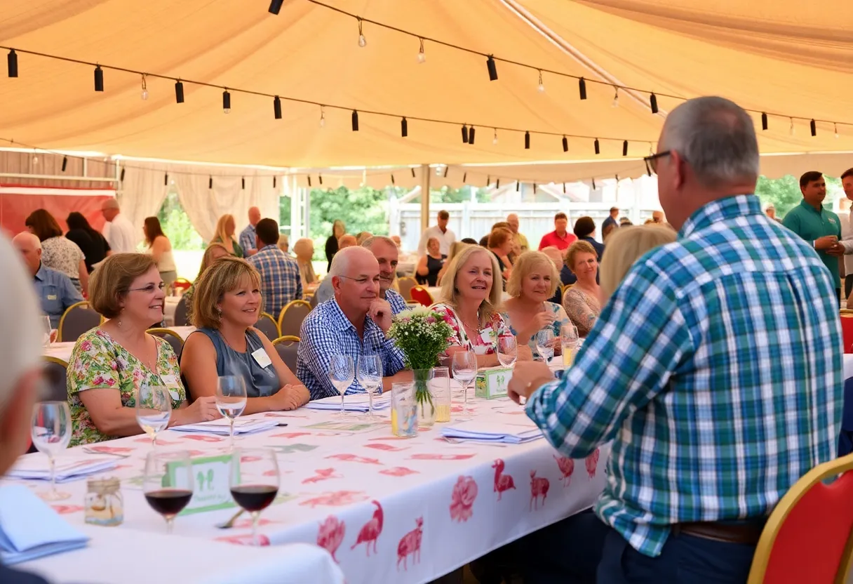 Guests participating in Ducks Unlimited Spring Banquet in Aiken County