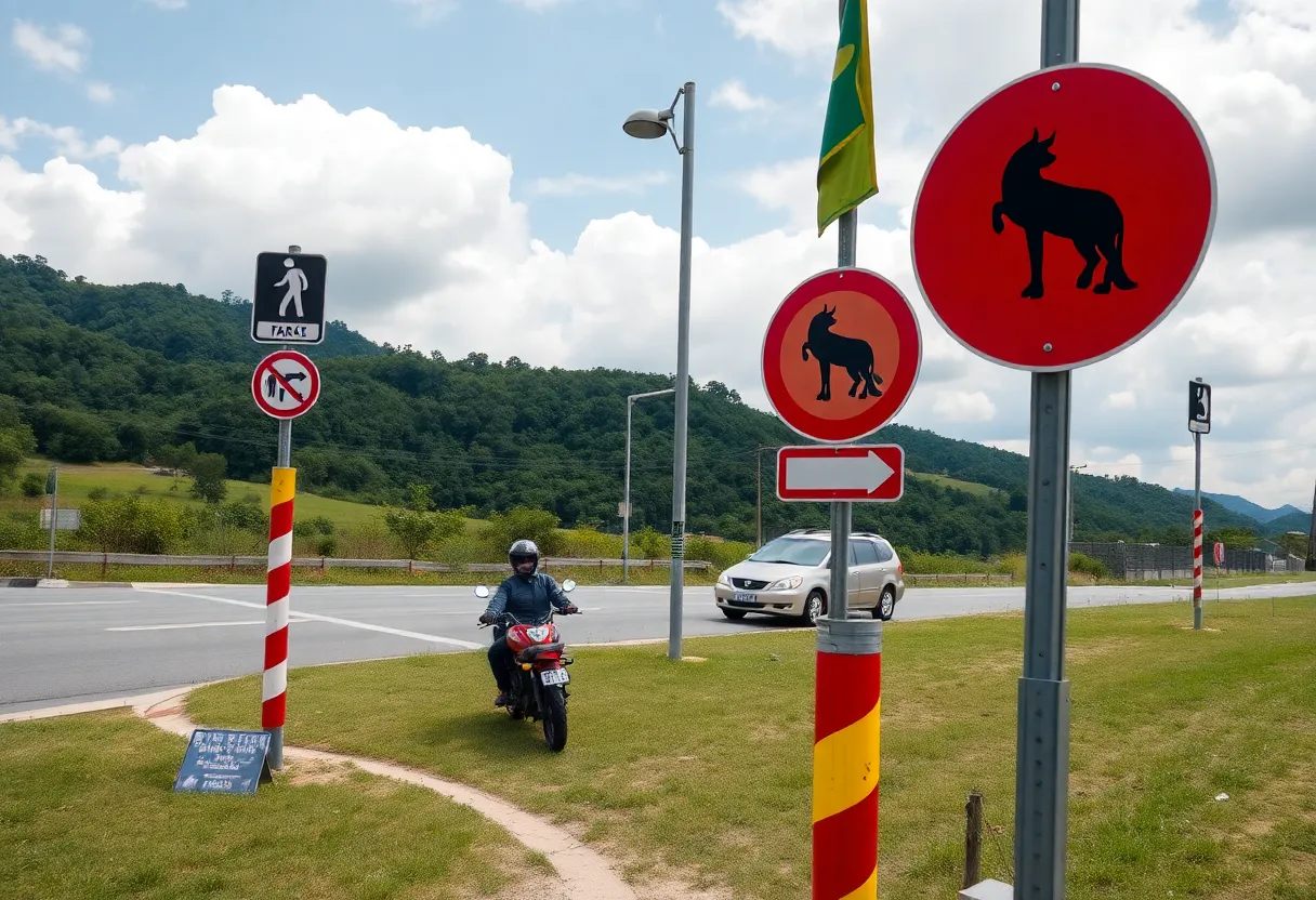 Intersection where a motorcycle accident occurred
