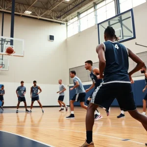 South Carolina women's basketball team members engaged in practice