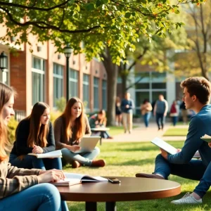 Students studying at USC Aiken campus