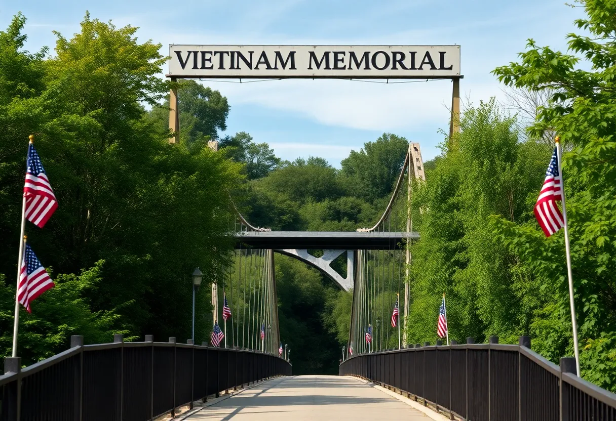 Bridge signifying Vietnam Veterans Memorial Bridge