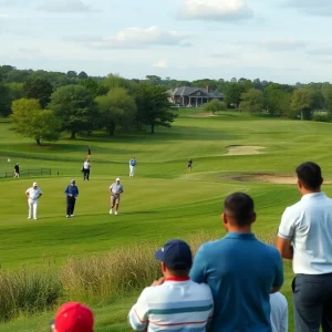 Golfers participating in the Aiken Amateur Championship at The Aiken Golf Club
