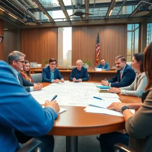 City council members discussing agenda items during a meeting.