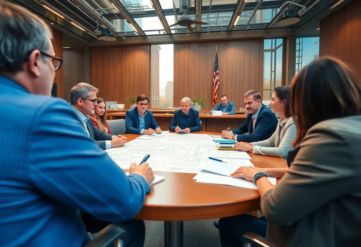 Aiken City Council meeting with agenda displayed.