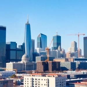 Aiken city skyline featuring new commercial developments